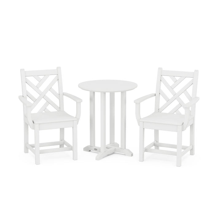 Chippendale 3-Piece Round Dining Set