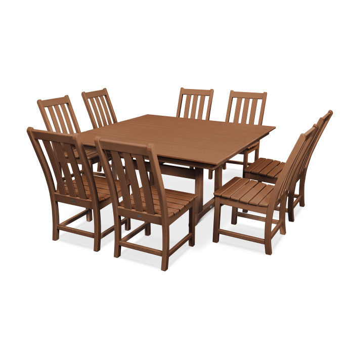 Vineyard 9-Piece Farmhouse Trestle Dining Set