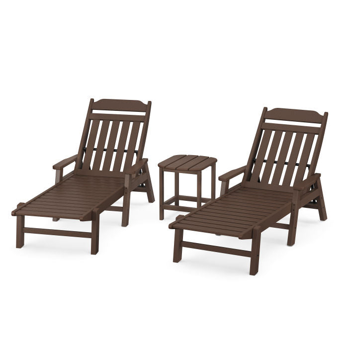 Country Living 3-Piece Chaise Set with Arms