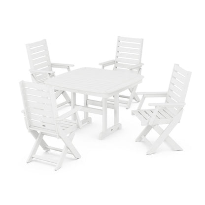 Captain 5-Piece Dining Set with Trestle Legs
