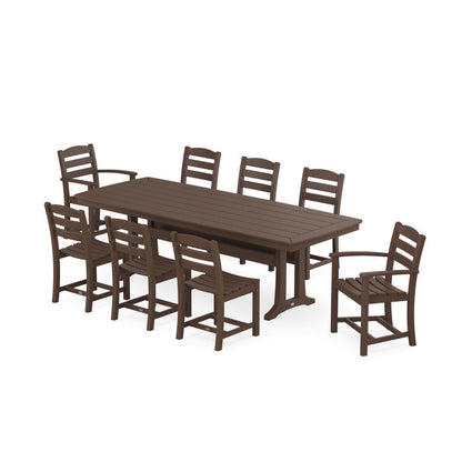 La Casa Café 9-Piece Dining Set with Trestle Legs