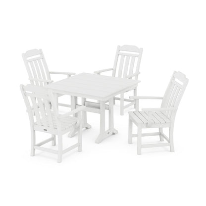 Country Living 5-Piece Farmhouse Dining Set with Trestle Legs