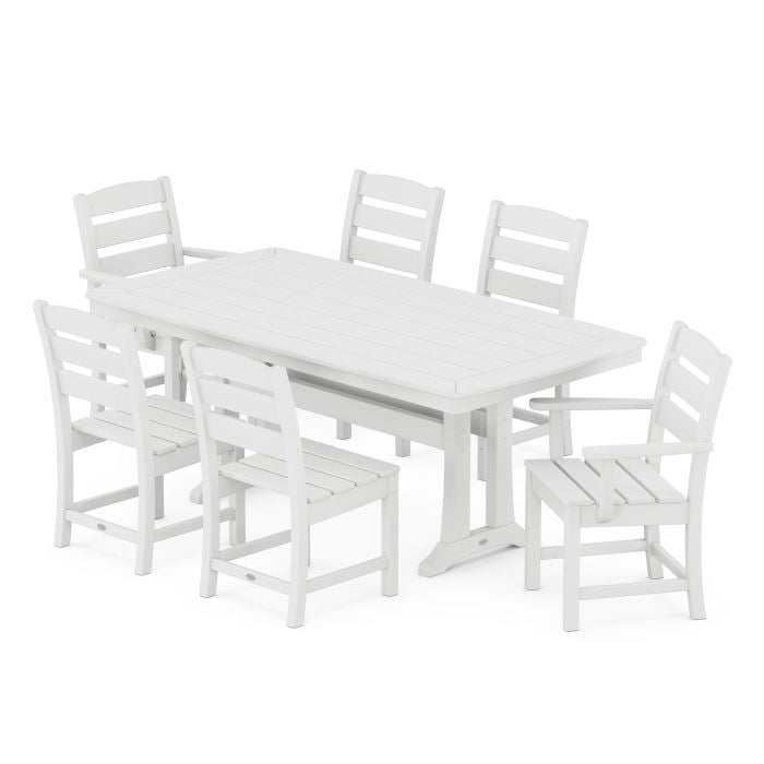 Lakeside 7-Piece Nautical Trestle Dining Set