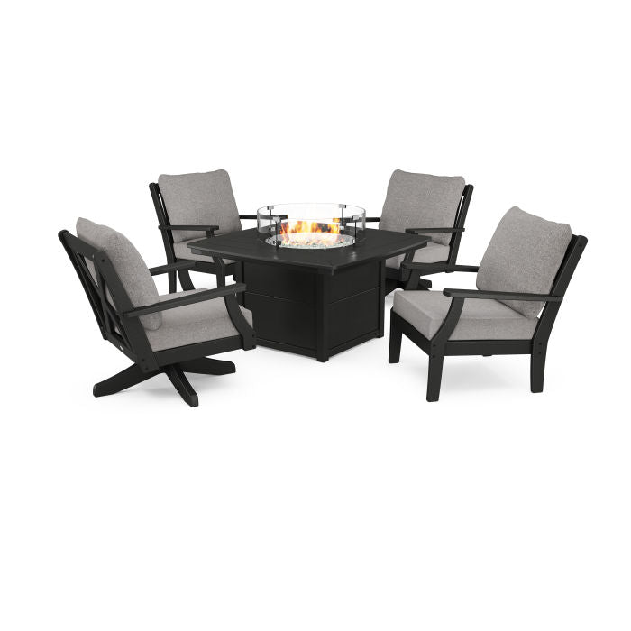 Braxton 5-Piece Deep Seating Set with Fire Table