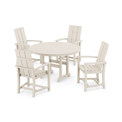 Modern Adirondack 5-Piece Round Farmhouse Dining Set