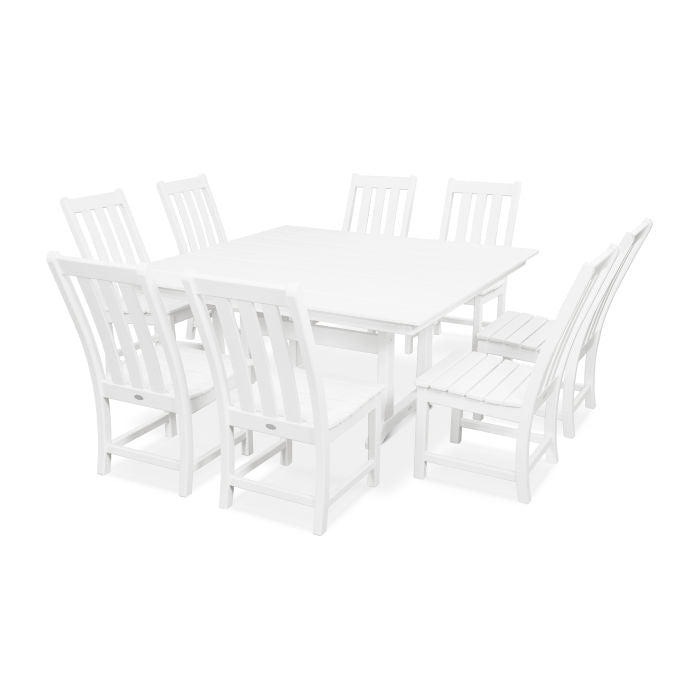 Vineyard 9-Piece Farmhouse Trestle Dining Set