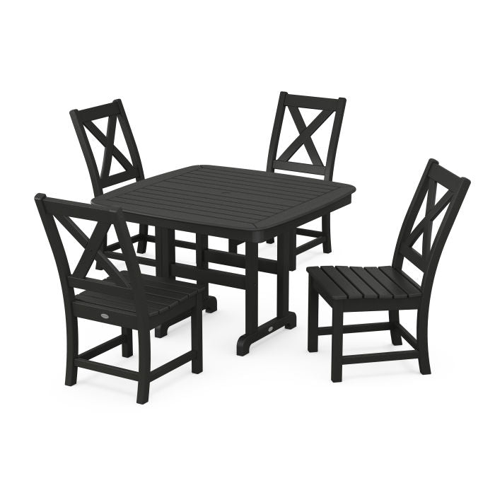 Braxton Side Chair 5-Piece Dining Set with Trestle Legs