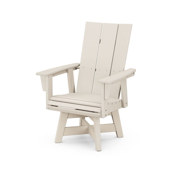 Modern Curveback Upright Adirondack Swivel Chair