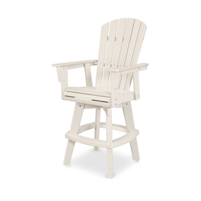 Nautical Curveback Adirondack Swivel Bar Chair