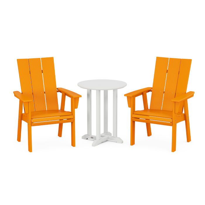 Modern Adirondack 3-Piece Round Dining Set