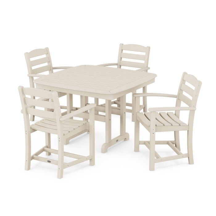 La Casa Café 5-Piece Dining Set with Trestle Legs