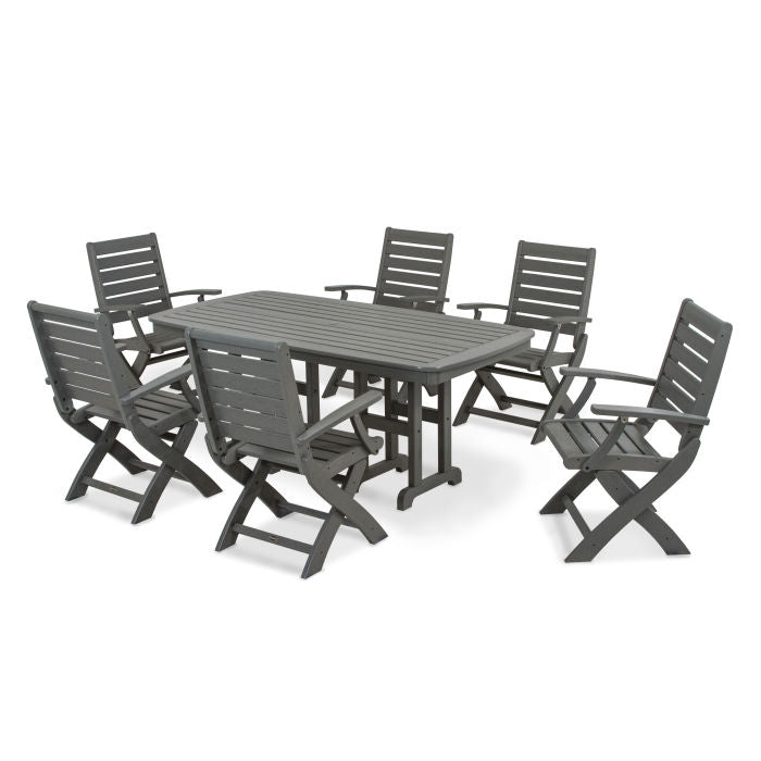 Signature Folding Chair 7-Piece Dining Set