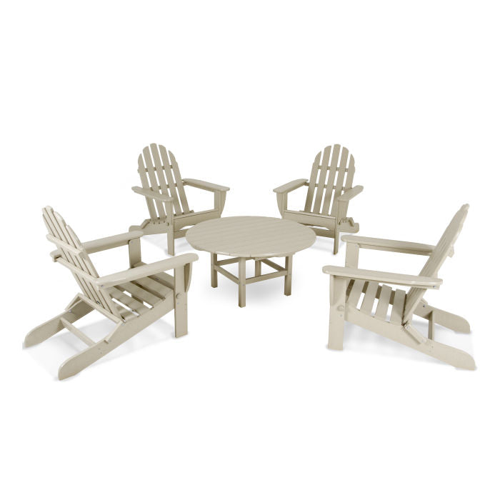 Classic Folding Adirondack 5-Piece Conversation Group