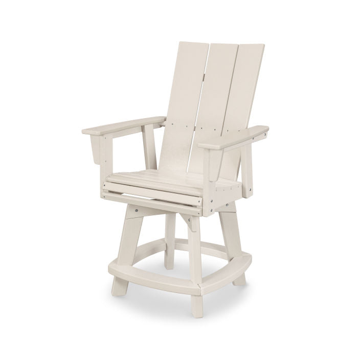 Modern Curveback Adirondack Swivel Counter Chair