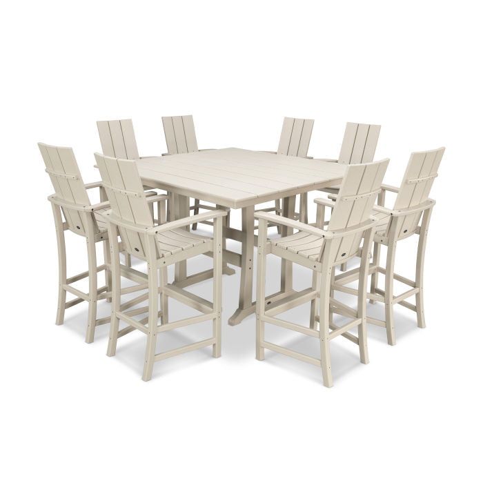 Modern Adirondack 9-Piece Farmhouse Trestle Bar Set