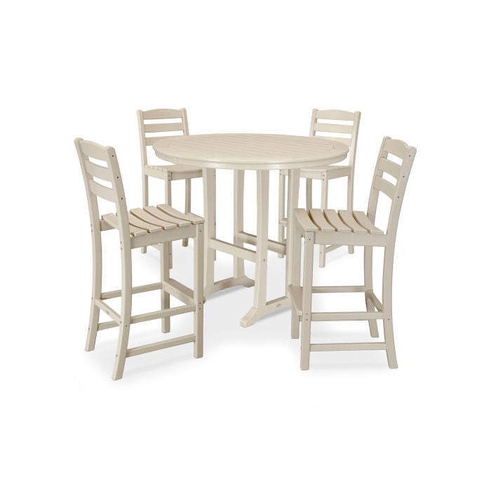 La Casa Café 5-Piece Side Chair Bar Dining Set