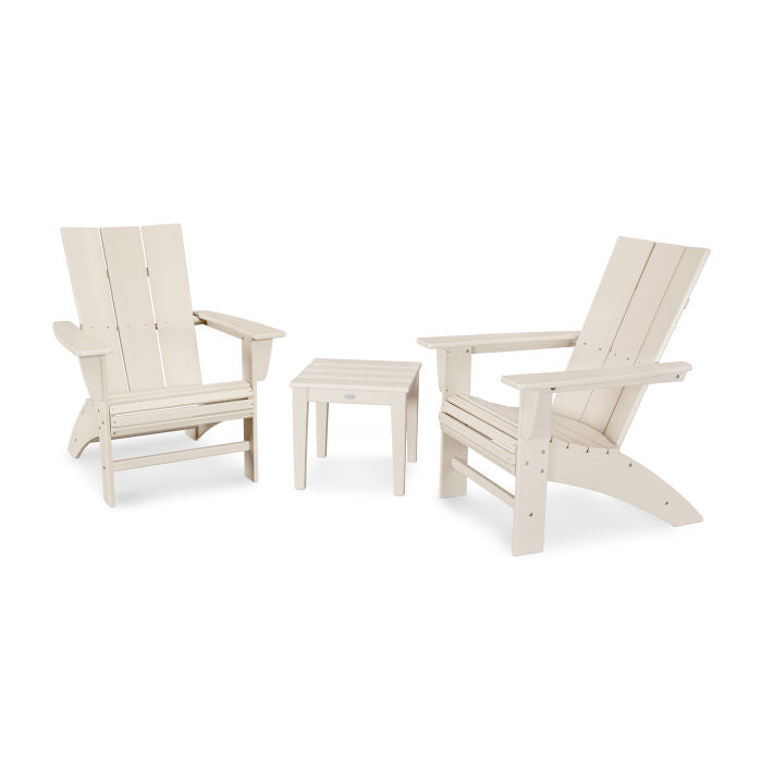 Modern 3-Piece Curveback Adirondack Set