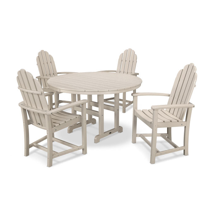 Classic Adirondack 5-Piece Round Farmhouse Dining Set