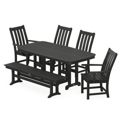 Vineyard 6-Piece Dining Set with Bench