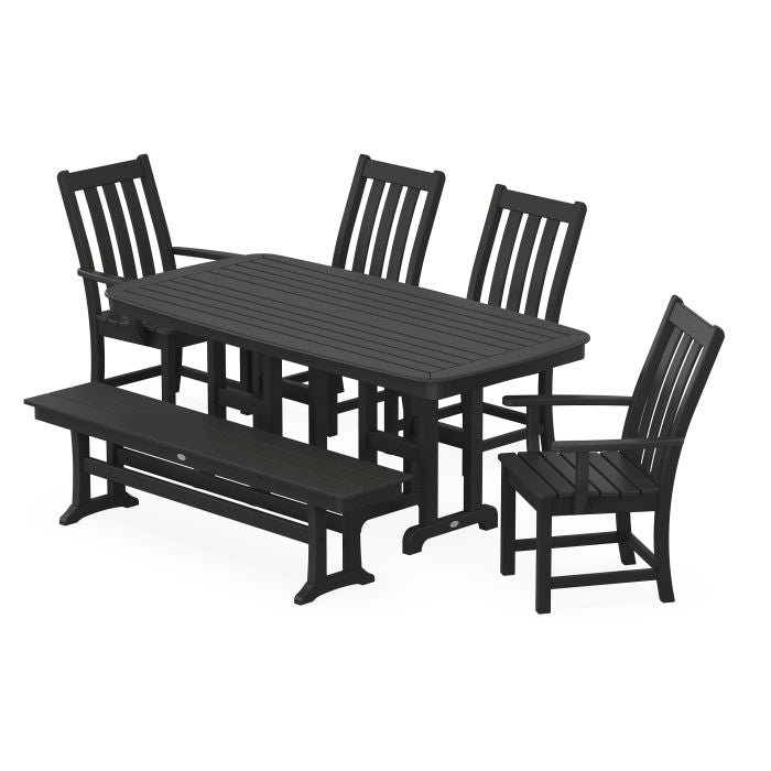 Vineyard 6-Piece Dining Set with Bench