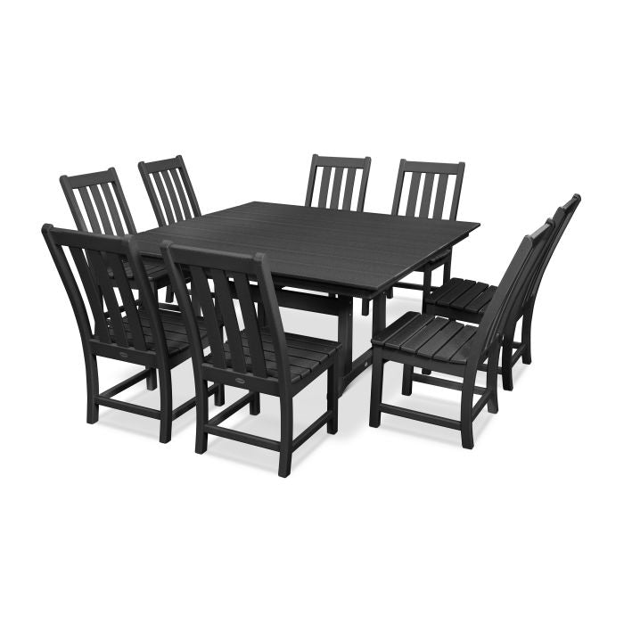 Vineyard 9-Piece Farmhouse Trestle Dining Set