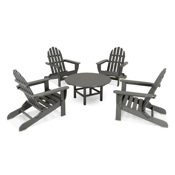 Classic Folding Adirondack 5-Piece Conversation Group