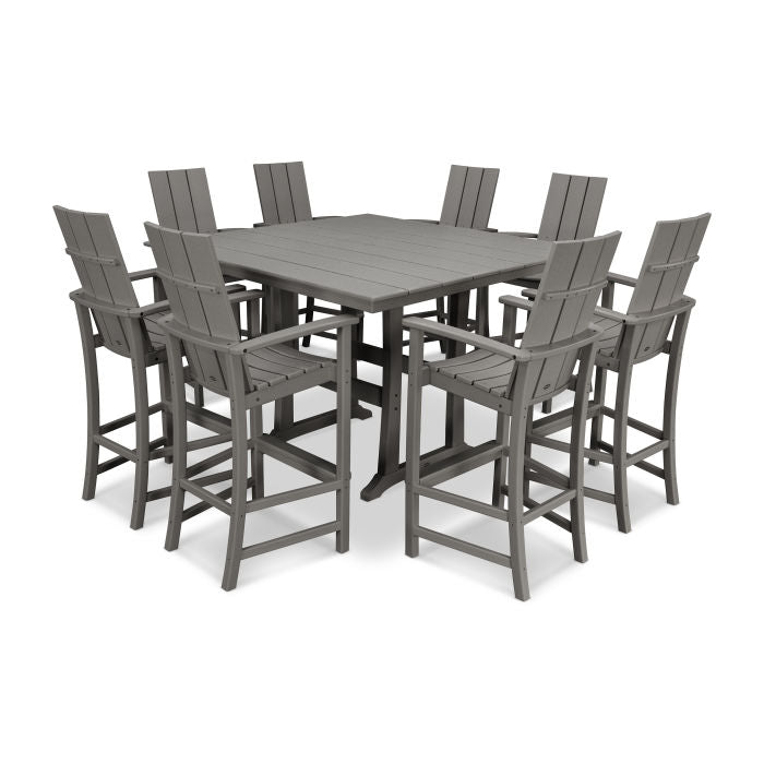 Modern Adirondack 9-Piece Farmhouse Trestle Bar Set