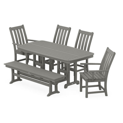 Vineyard 6-Piece Dining Set with Bench