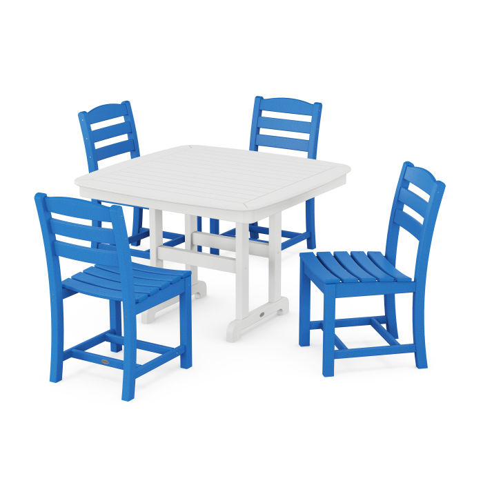 La Casa Café Side Chair 5-Piece Dining Set with Trestle Legs