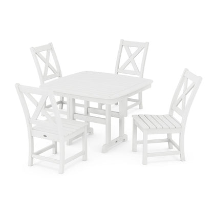 Braxton Side Chair 5-Piece Dining Set with Trestle Legs