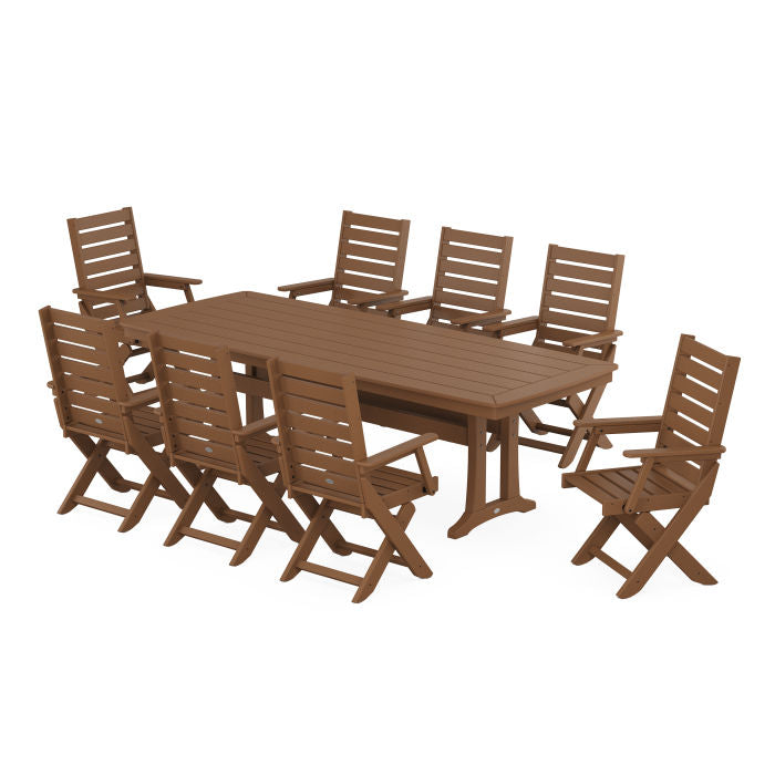 Captain 9-Piece Dining Set with Trestle Legs