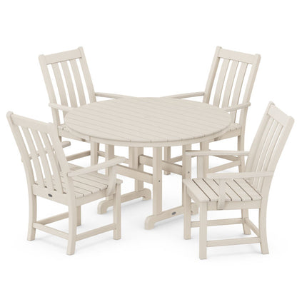 Vineyard 5-Piece Round Farmhouse Dining Set