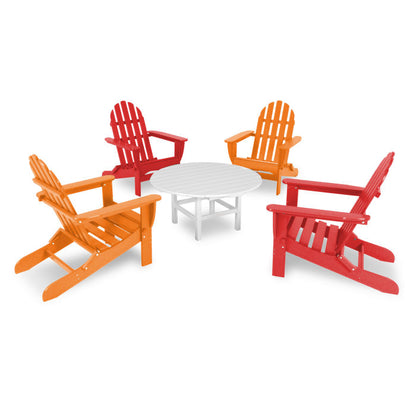 Classic Folding Adirondack 5-Piece Conversation Group