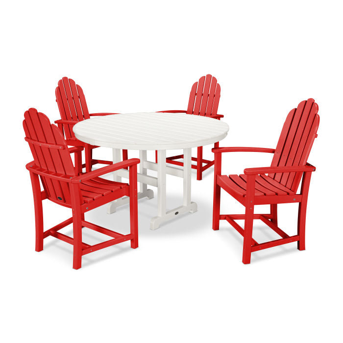 Classic Adirondack 5-Piece Round Farmhouse Dining Set