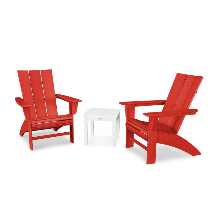 Modern 3-Piece Curveback Adirondack Set