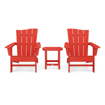 Wave 3-Piece Adirondack Chair Set