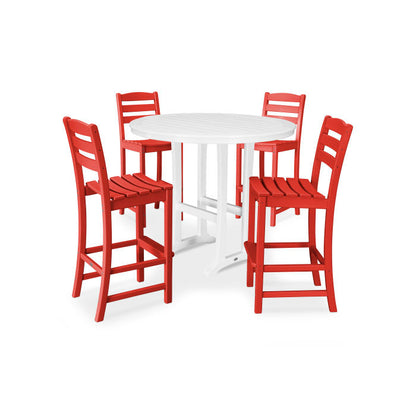 La Casa Café 5-Piece Side Chair Bar Dining Set