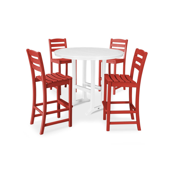La Casa Café 5-Piece Side Chair Bar Dining Set