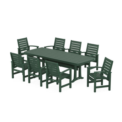 Signature 9-Piece Dining Set with Trestle Legs