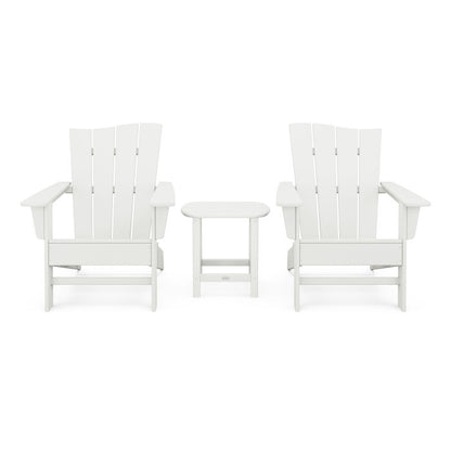Wave 3-Piece Adirondack Chair Set in Vintage Finish