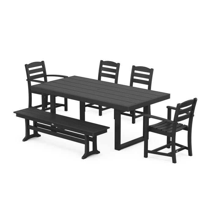 La Casa Café 6-Piece Dining Set with Bench