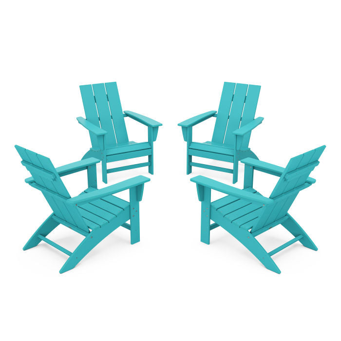 4-Piece Modern Adirondack Chair Conversation Set