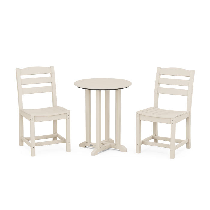 La Casa Café Side Chair 3-Piece Round Dining Set