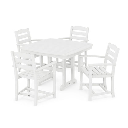 La Casa Café 5-Piece Dining Set with Trestle Legs