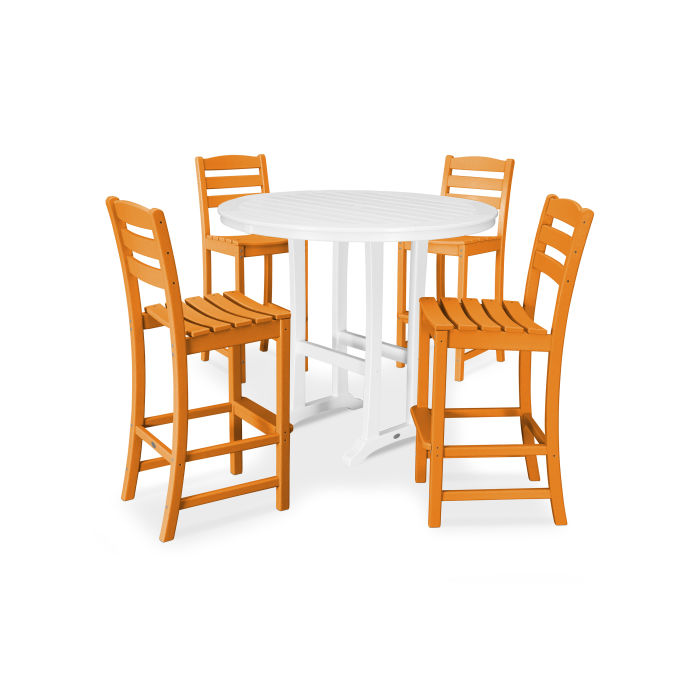 La Casa Café 5-Piece Side Chair Bar Dining Set