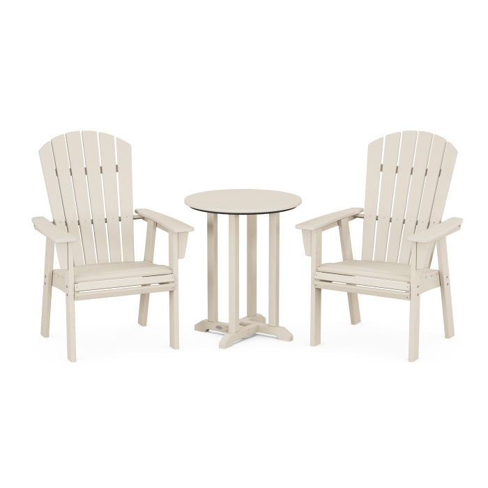 Nautical Adirondack 3-Piece Round Dining Set