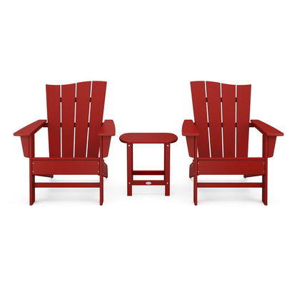 Wave 3-Piece Adirondack Chair Set
