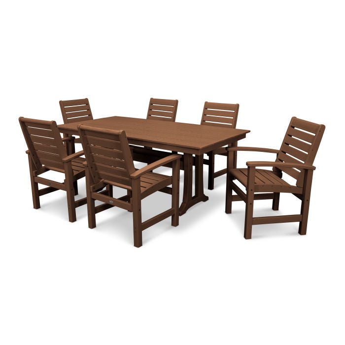 Signature 7-Piece Farmhouse Dining Set with Trestle Legs