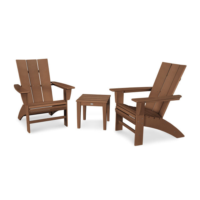 Modern 3-Piece Curveback Adirondack Set