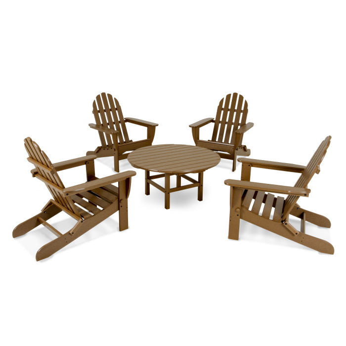 Classic Folding Adirondack 5-Piece Conversation Group